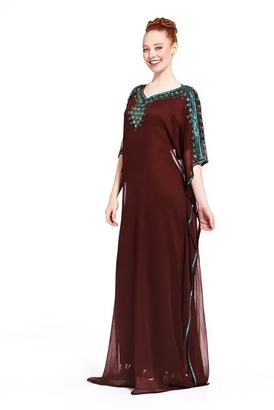 Picture of Radhe Designer Blue Georgette Kaftan Dress for Women - F8263