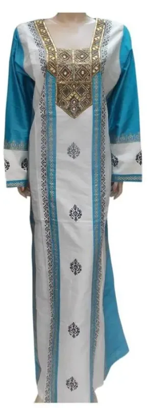 Picture of Black Georgette Kaftan Dress for Women - Solid Travel Friendly Style