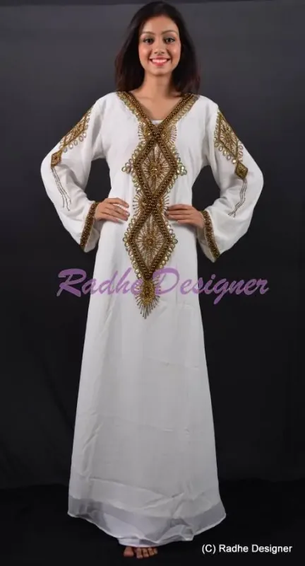 Picture of Radhe Designer Multicolor Georgette Kaftan Dress for Women - Y1153