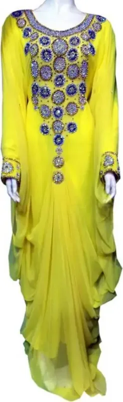Picture of Radhe Designer White Georgette Kaftan Dress for Women - F10065