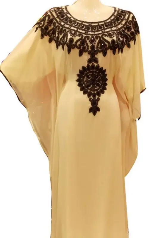 Picture of Radhe Designer Black Georgette Kaftan Dress for Women - F9225