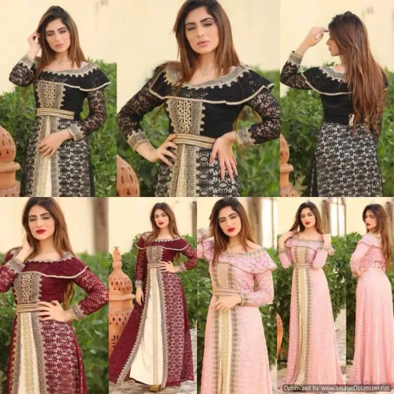 Picture of Radhe Designer Multicolor Georgette Kaftan Dress for Women - F2298