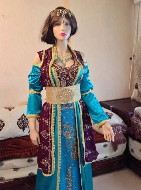 Picture of Radhe Designer Multicolor Georgette Kaftan Dress for Women - F10685