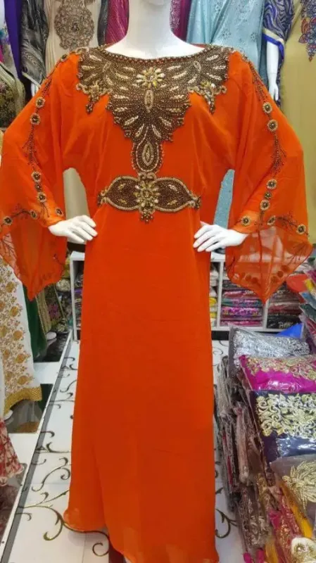 Picture of Radhe Designer Multicolor Georgette Kaftan Dress for Women - F1707