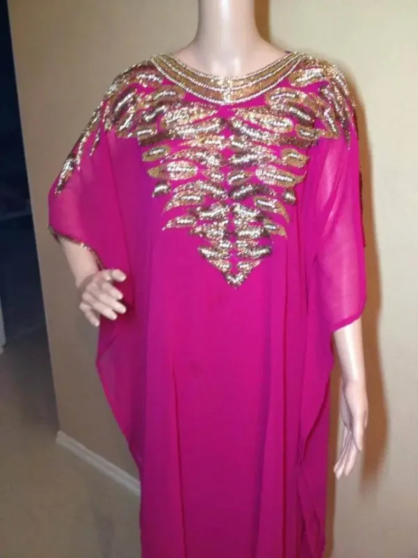 Picture of Radhe Designer Black Georgette Kaftan Dress for Women - F7924