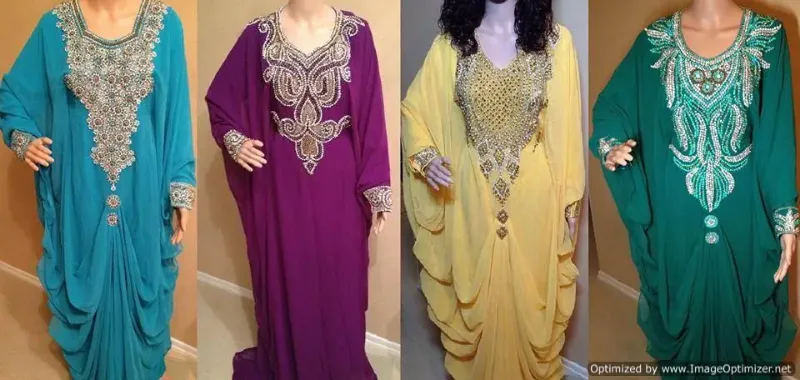 Picture of Radhe Designer Black Georgette Kaftan Dress for Women - F7928