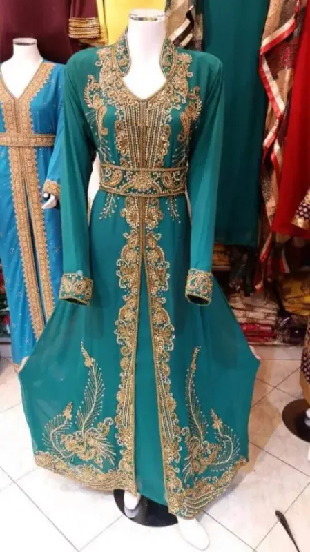 Picture of Radhe Designer Yellow Georgette Kaftan Dress for Women - F3944