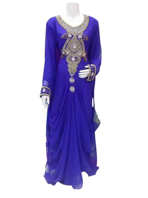 Picture of Radhe Designer White Georgette Kaftan Dress for Women - F3946
