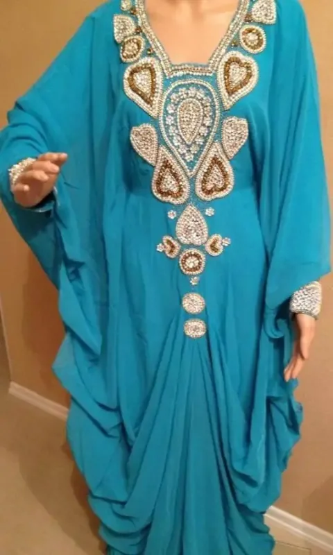 Picture of Radhe Designer Multicolor Georgette Kaftan Dress for Women - F7934