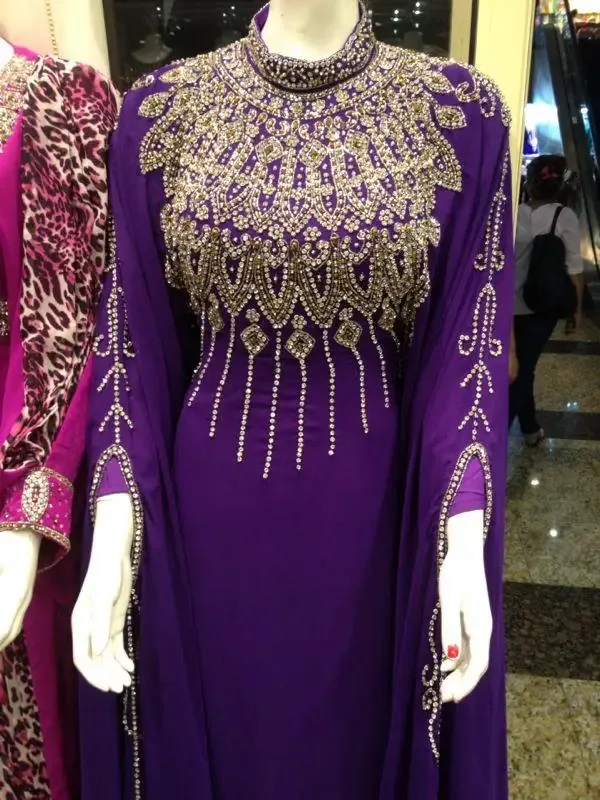 Picture of Radhe Designer Purple Georgette Kaftan Dress for Women - F7949
