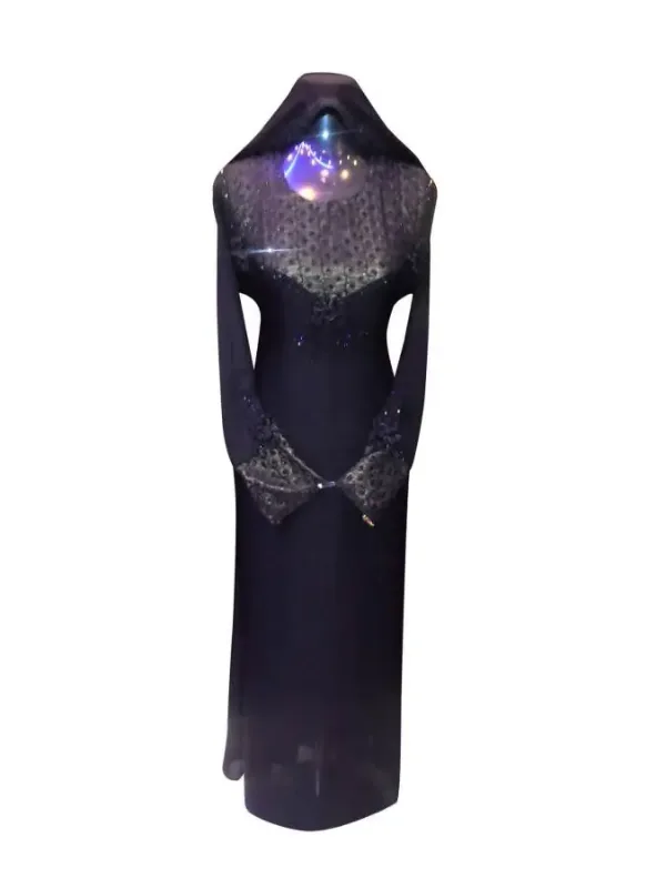Picture of Radhe Designer Black Georgette Kaftan Dress for Women - F3964