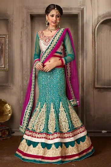 Picture of awesome lehenga saree partywear designer indian sari we