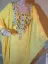 Picture of Pink Cotton Kaftan Dress for Women - Bordered Layered Look