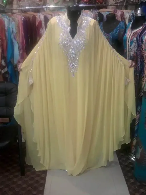 Picture of Radhe Designer Black Georgette Kaftan Dress for Women - F7962
