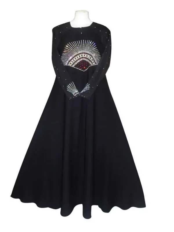 Picture of Radhe Designer Black Georgette Kaftan Dress for Women - F3994