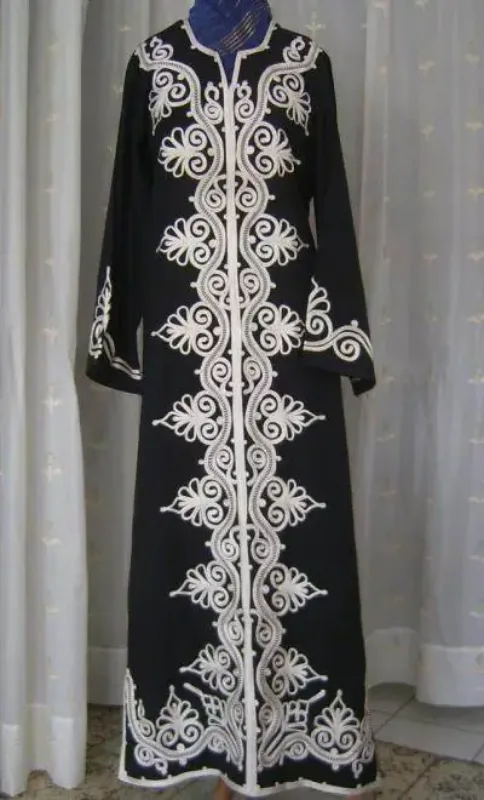 Picture of Radhe Designer White Georgette Kaftan Dress for Women - F7961