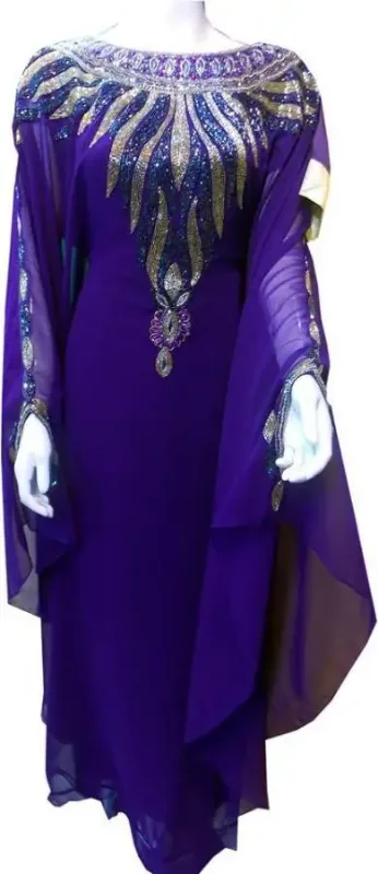 Picture of Radhe Designer Black Georgette Kaftan Dress for Women - F7996