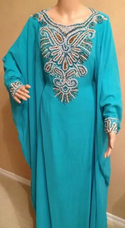 Picture of Radhe Designer Black Georgette Kaftan Dress for Women - F7979