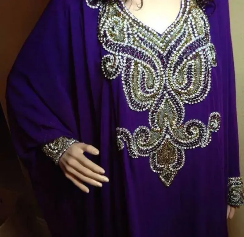 Picture of Radhe Designer White Georgette Kaftan Dress for Women - F8001