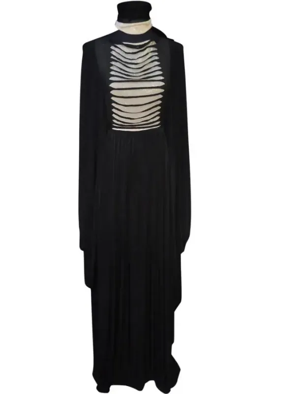 Picture of Multicolor Georgette Kaftan Dress for Women - Bordered Refined Ethnic Style