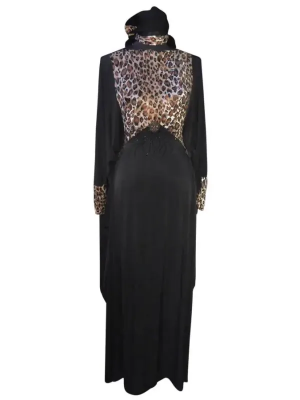 Picture of Multicolor Georgette Kaftan Dress for Women - Printed Designer Inspired Look
