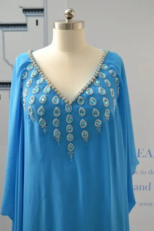 Picture of Radhe Designer Multicolor Georgette Kaftan Dress for Women - F8040
