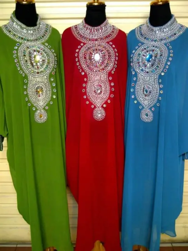 Picture of Radhe Designer Multicolor Georgette Kaftan Dress for Women - F8038