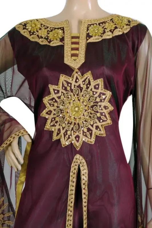 Picture of Radhe Designer Multicolor Georgette Kaftan Dress for Women - F8045