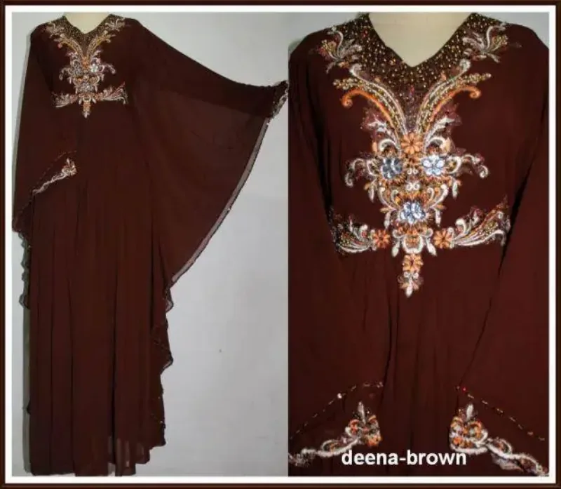 Picture of Radhe Designer Black Georgette Kaftan Dress for Women - F8064