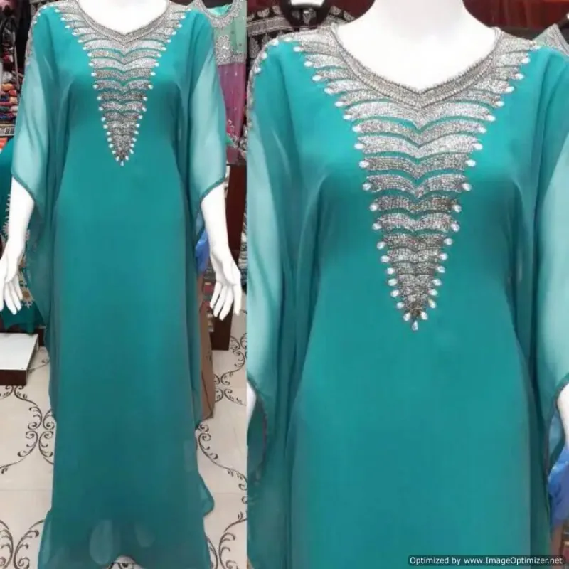 Picture of Radhe Designer Multicolor Georgette Kaftan Dress for Women - F2320