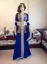 Picture of Blue Georgette Kaftan Dress for Women - Mirror Work Minimal Elegant Style