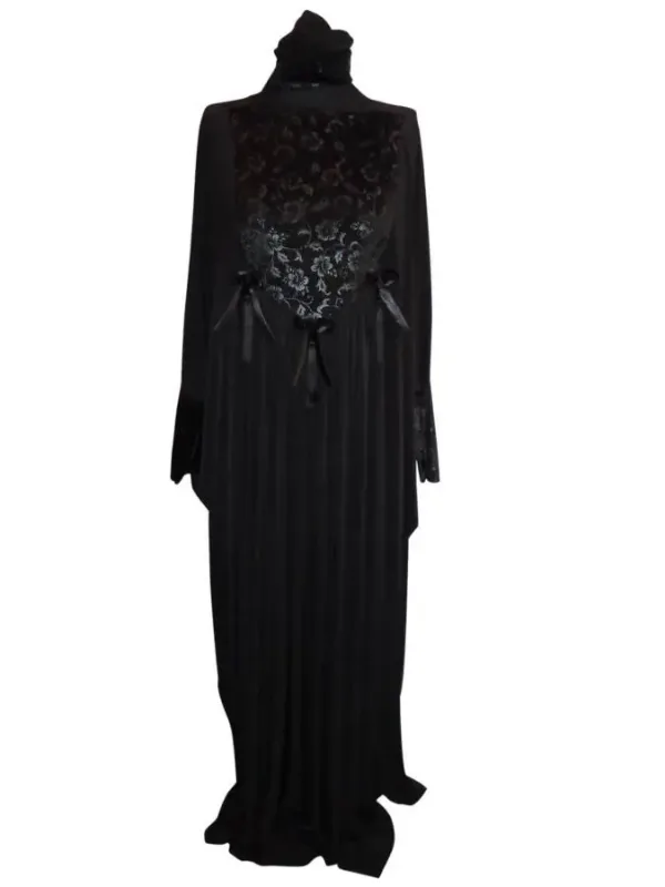 Picture of Multicolor Georgette Kaftan Dress for Women - Panelled Decorative Trim Style