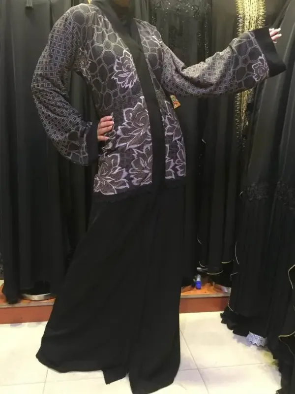 Picture of Radhe Designer Black Georgette Kaftan Dress for Women - F8077