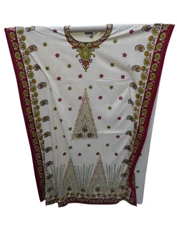 Picture of Multicolor Georgette Kaftan Dress for Women - Mirror Work Graceful Party Look