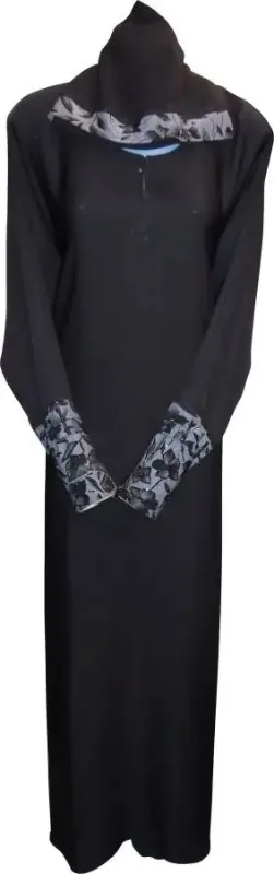 Picture of Black Georgette Kaftan Dress for Women - Draped Elegant Draped Look