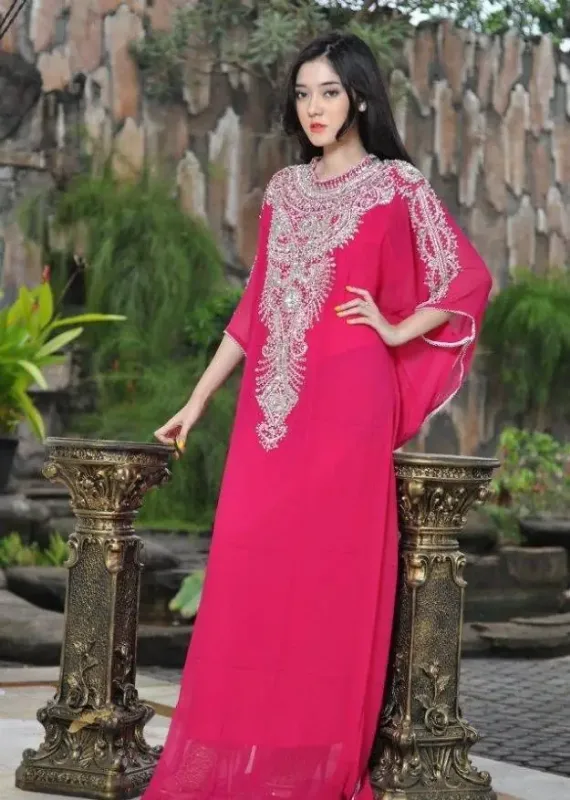 Picture of Radhe Designer Yellow Cotton Kaftan Dress for Women - F8095