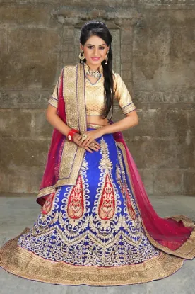 Picture of designer heavy lehenga sari symbolic traditional saree 