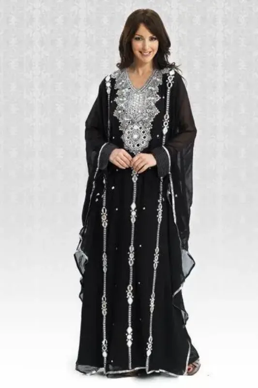 Picture of Radhe Designer Multicolor Georgette Kaftan Dress for Women - F8108