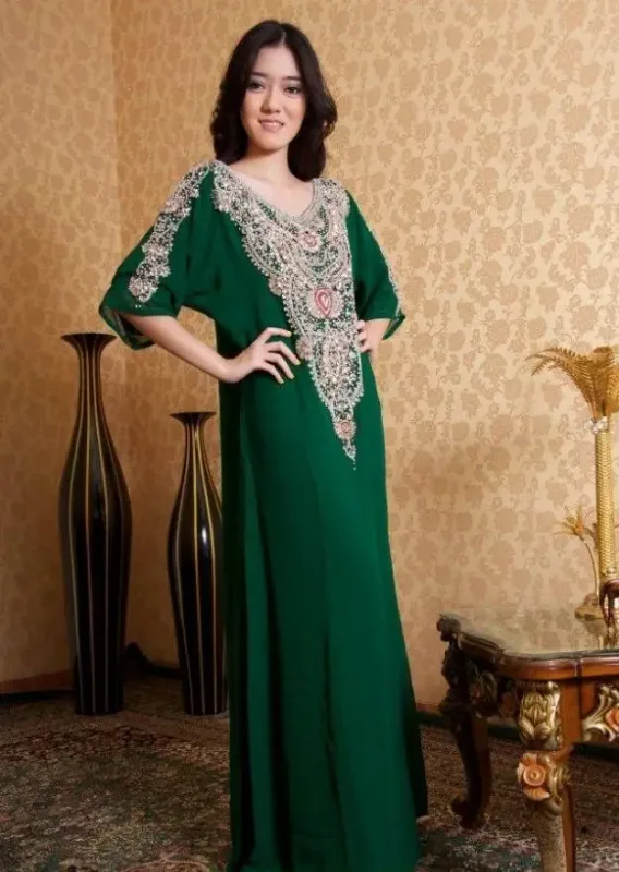 Picture of Radhe Designer Multicolor Georgette Kaftan Dress for Women - F8105