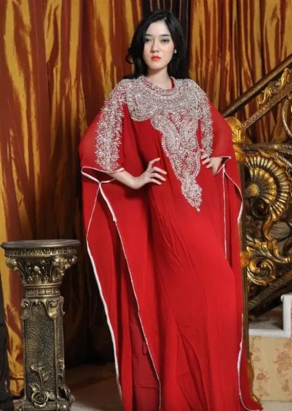 Picture of Radhe Designer Multicolor Georgette Kaftan Dress for Women - F8104