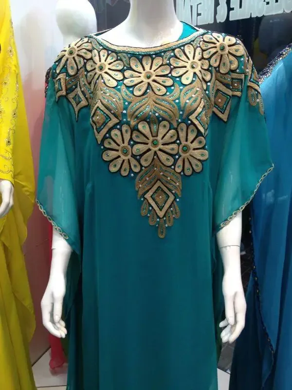 Picture of Radhe Designer Multicolor Georgette Kaftan Dress for Women - F8106