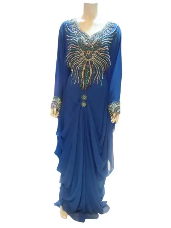 Picture of Multicolor Kaftan Dress for Women - Dubai Arabic Style 558