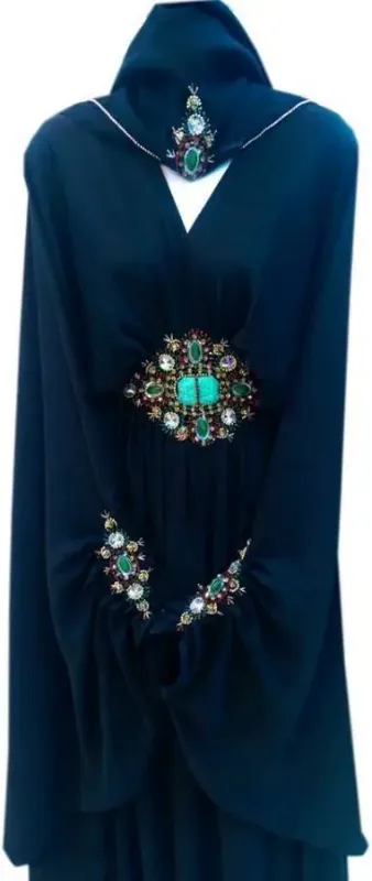 Picture of Radhe Designer Black Georgette Kaftan Dress for Women - F8145