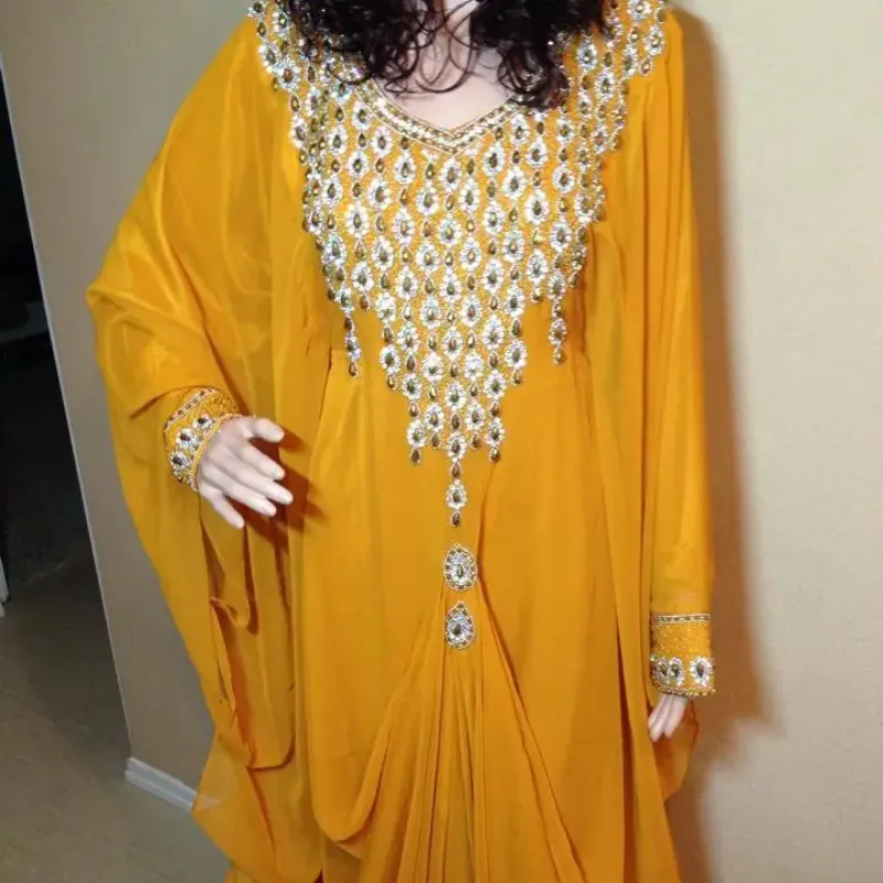 Picture of Radhe Designer Black Georgette Kaftan Dress for Women - F7941