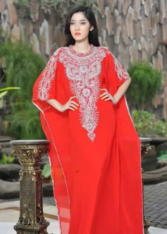 Picture of Radhe Designer Multicolor Georgette Kaftan Dress for Women - F8062