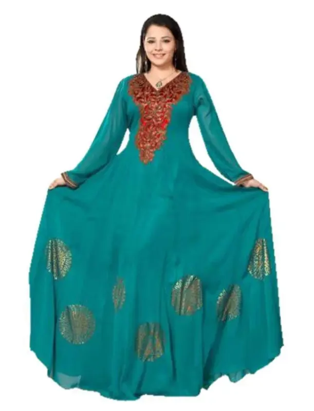 Picture of Radhe Designer Multicolor Georgette Kaftan Dress for Women - F10579