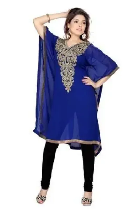Picture of Radhe Designer Black Georgette Kaftan Dress for Women - F10253