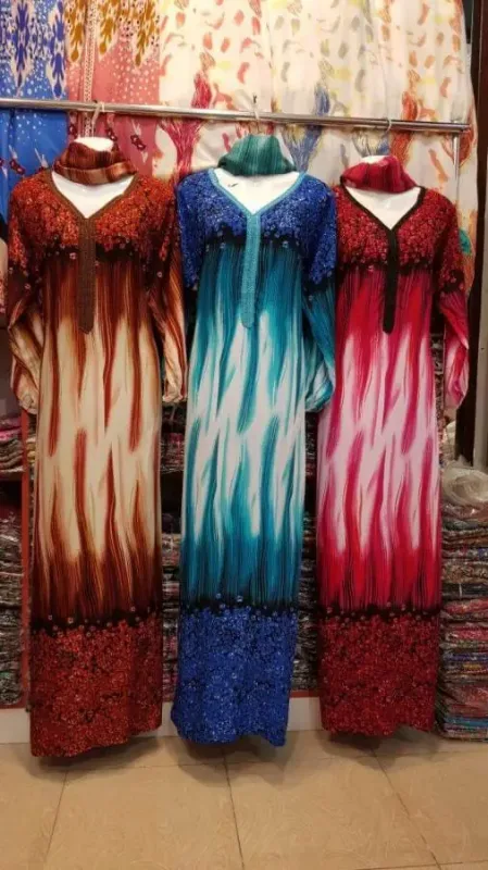 Picture of Radhe Designer Multicolor Georgette Kaftan Dress for Women - F6488
