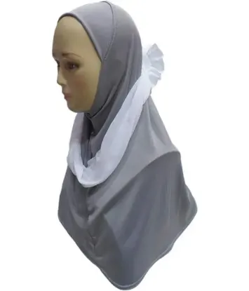 Picture of Chic Square Neck Lace Embroidery Floral Caps Hijab Isl,hijab