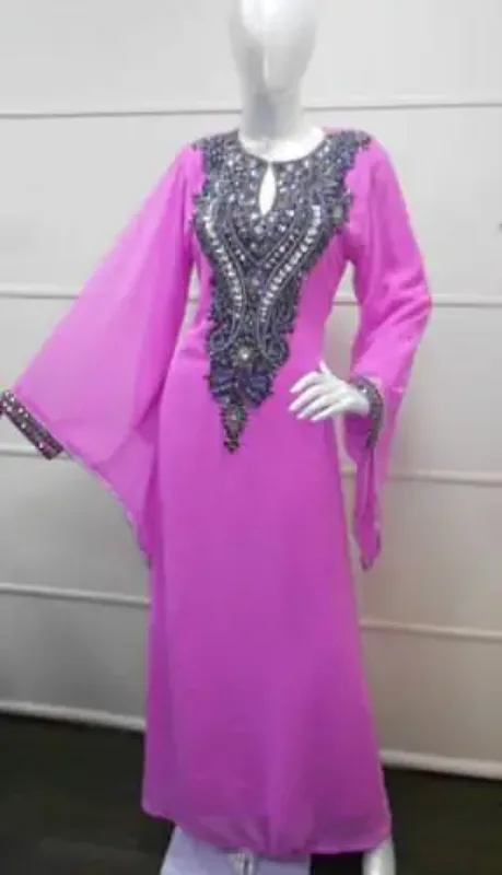 Picture of Radhe Designer Multicolor Georgette Kaftan Dress for Women - F8359